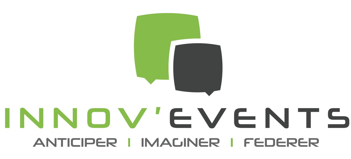 Logo d'INNOV'events, agence événementielle spécialisée dans l'organisation de séminaires d'entreprise.